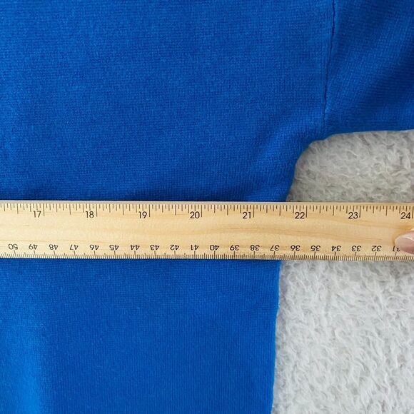 Cyrus Cardigan Sweater Blue Women's Long Sleeves Crew Neck L Button Down - Picture 6 of 8